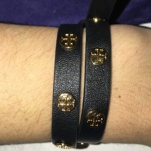 Tory Burch Double Wrap Logo Bracelet
